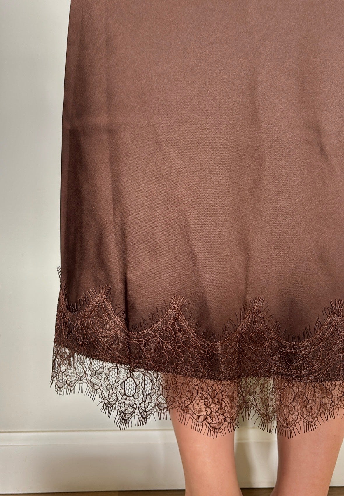 espresso lace skirt