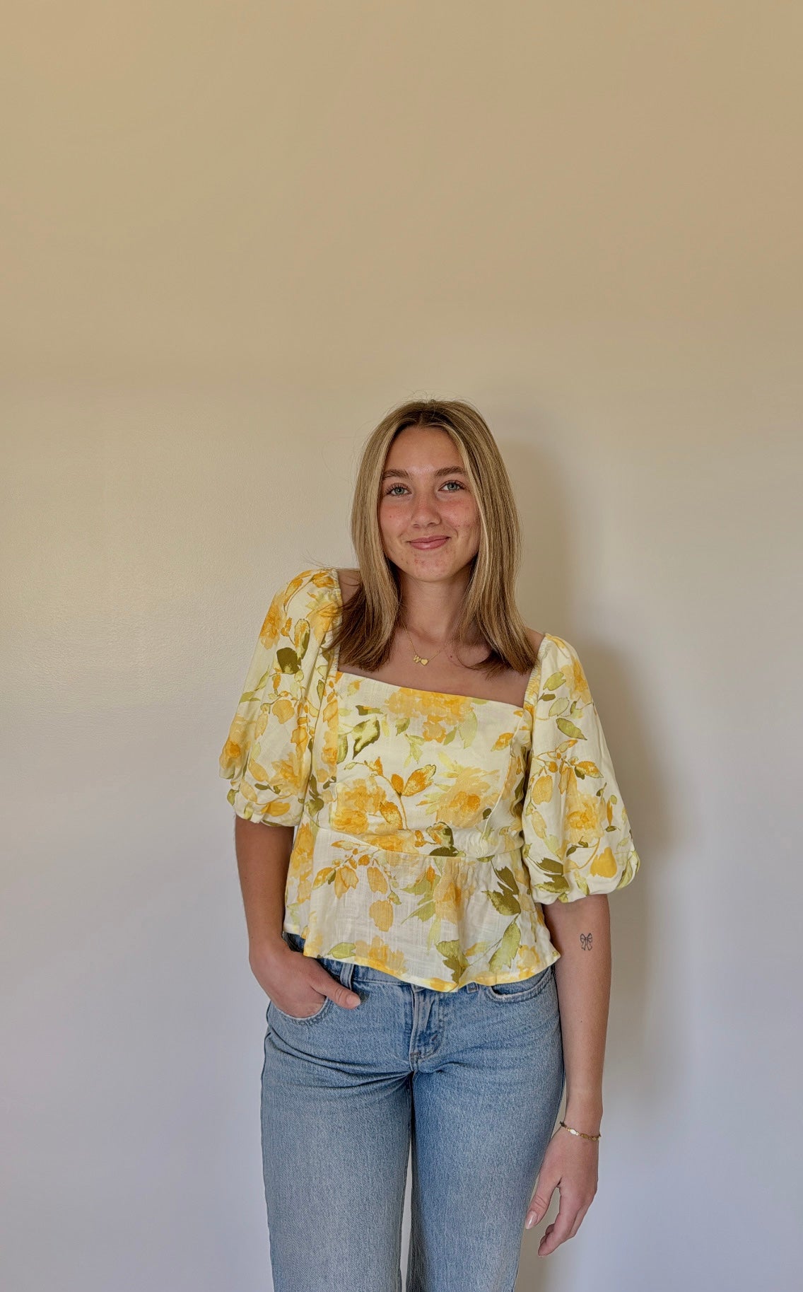 golden hour floral top
