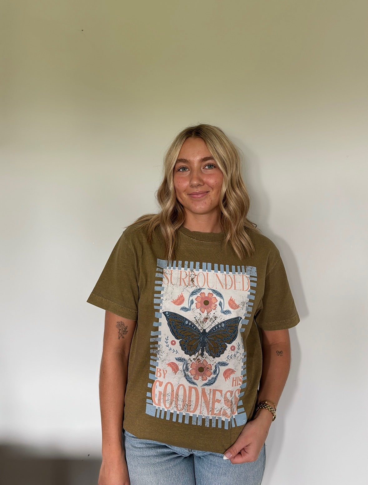 surrounded by his goodness tee