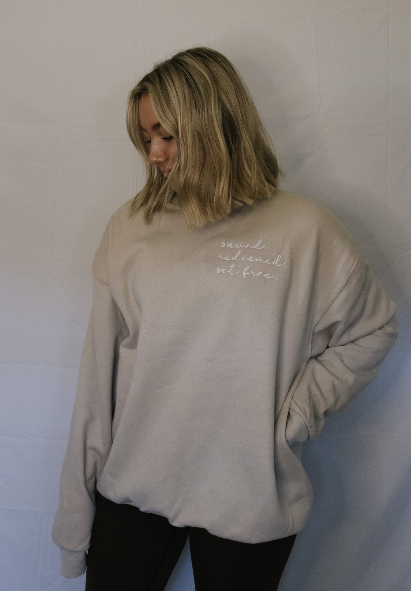 embroidered crewneck