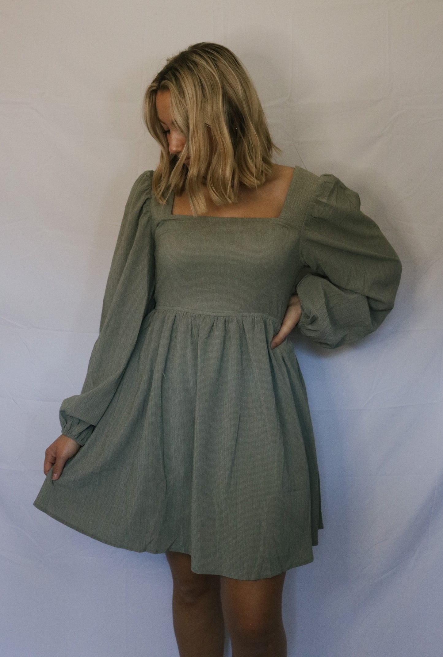 square neck dress