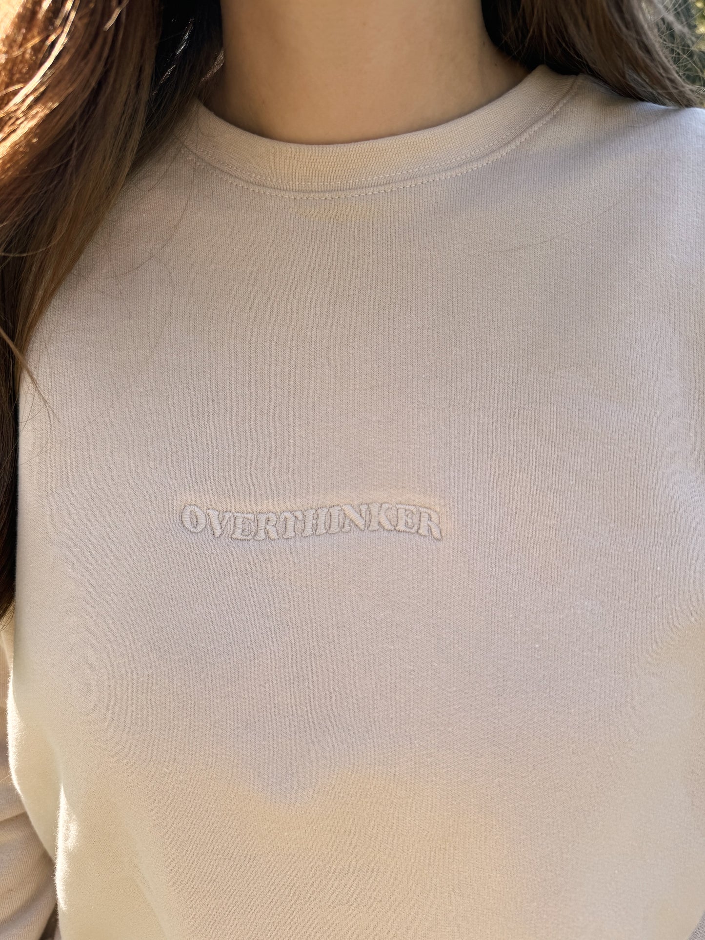 "overthinker" crewneck