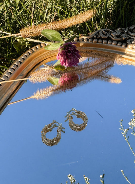 twisted hoop earrings