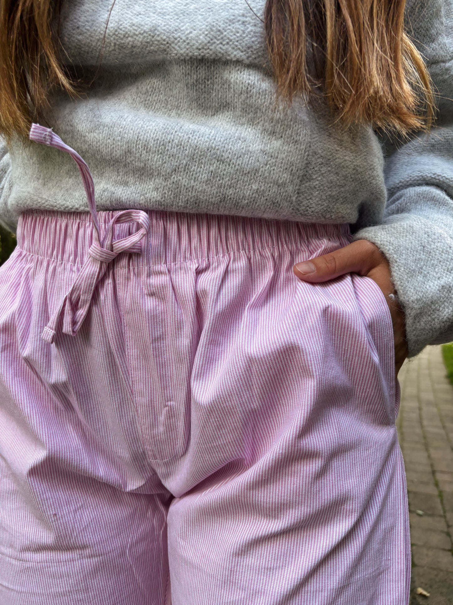 pink striped pants