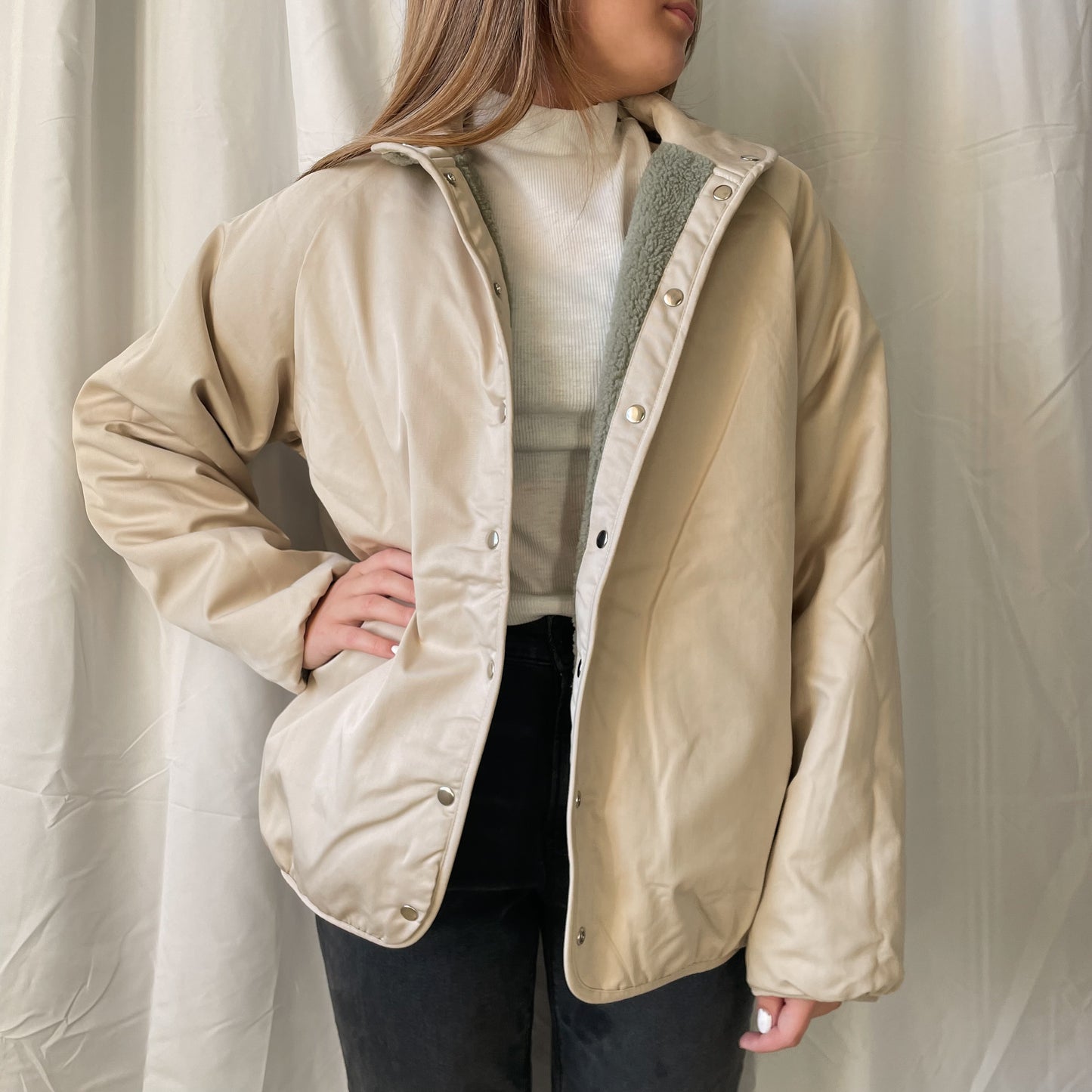 reversible sherpa jacket